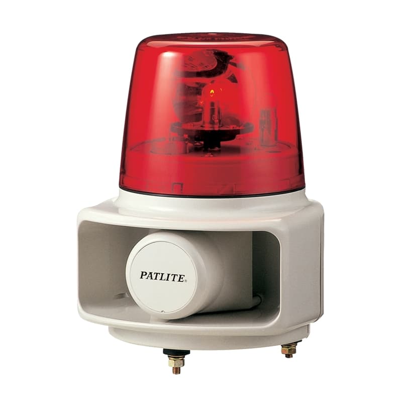 Patlite RT-24E-R-FC015 Combination Alarm with 162mm Revolving Light, 32 Pre-programmed Alarms, 24V DC, Red Globe Patlite RT-24E-R-FC015 Combination Alarm with 162mm Revolving Light, 32 Pre-programmed Alarms, 24V DC, Red Globe