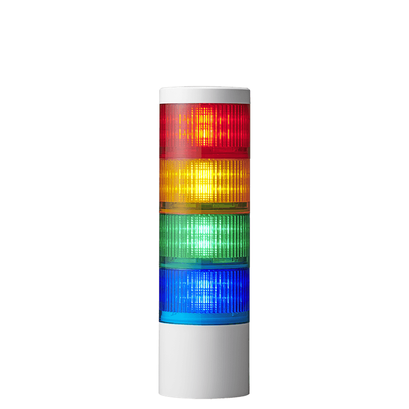 Patlite LR10-402WJNW-RYGB 4-tier RYGB LED, 100mm Washdown Safe Signal Tower for Direct Mount with Cable Patlite LR10-402WJNW-RYGB 4-tier RYGB LED, 100mm Washdown Safe Signal Tower for Direct Mount with Cable