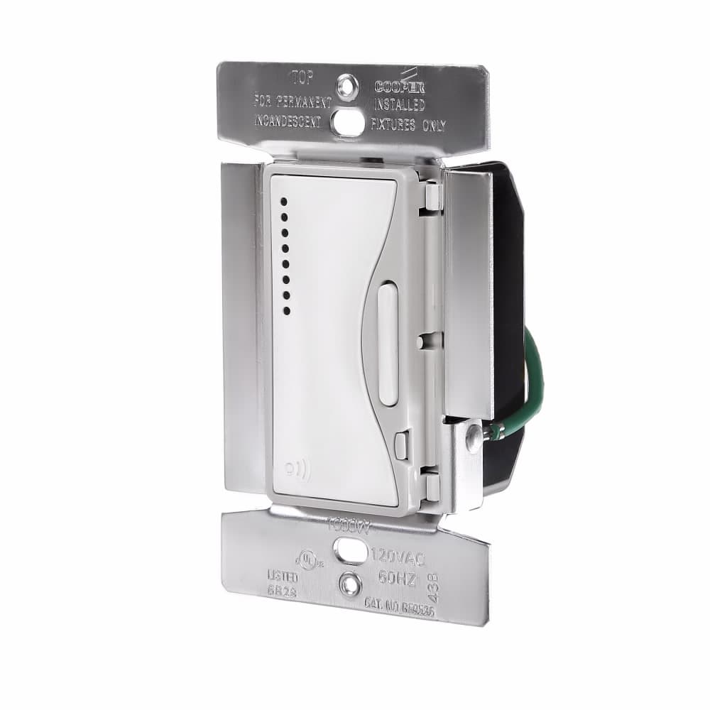 Eaton RF9536AW RF9536AW Eaton - Eaton Z-Wave dimmer switch, Alpine White, Single pole, 120 Vac, Incandescent, Dimmer switch, 1000W, 3-way, 4-way, 32°F to 104°F (0°C to 40°C) 672170 Eaton RF9536AW RF9536AW Eaton - Eaton Z-Wave dimmer switch, Alpine White, Single pole, 120 Vac, Incandescent, Dimmer switch, 1000W, 3-way, 4-way, 32°F to 104°F (0°C to 40°C) 672170
