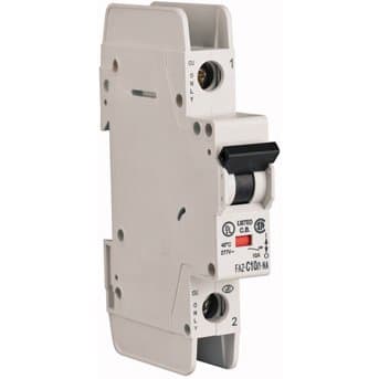 Eaton FAZ-B15/1-NA-L Miniature circuit breaker, 1 pole, 15 A, B trip curve, 240 VAC, screw terminals, UL489 Eaton FAZ-B15/1-NA-L Miniature circuit breaker, 1 pole, 15 A, B trip curve, 240 VAC, screw terminals, UL489
