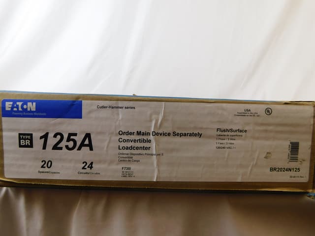 BR2024N125 Part Image. Manufactured by Eaton.