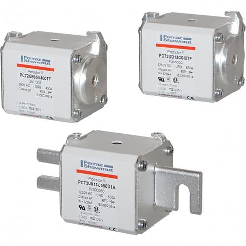 Mersen Q302694 Q302694 Mersen - Square Body High-Speed Fuse Protistor® Size 72 gR 450VDC IEC 500VDC UL 550A With Striker Open Slot Blades Mersen Q302694 Q302694 Mersen - Square Body High-Speed Fuse Protistor® Size 72 gR 450VDC IEC 500VDC UL 550A With Striker Open Slot Blades