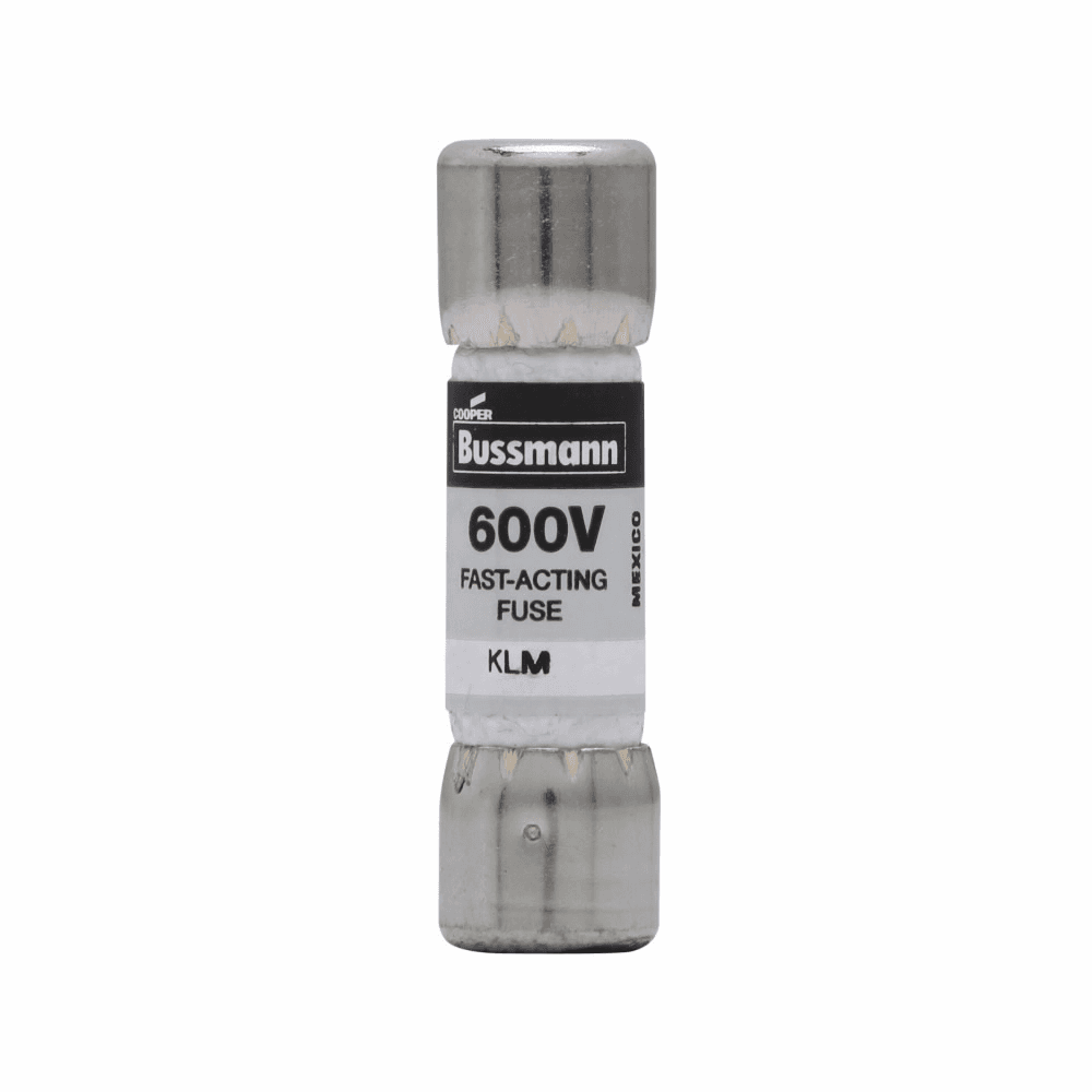 Cooper Bussmann KLM-1 KLM-1 Cooper Bussmann - Eaton Bussmann series KLM fuse, 600 Vac, 600 Vdc, 1A, 100 kAIC at 600 Vac, 50 kAIC at 600 Vdc, Non Indicating, Fast acting, Ferrule end X ferrule end, Melamine tube, Nickel-plated bronze endcap Cooper Bussmann KLM-1 KLM-1 Cooper Bussmann - Eaton Bussmann series KLM fuse, 600 Vac, 600 Vdc, 1A, 100 kAIC at 600 Vac, 50 kAIC at 600 Vdc, Non Indicating, Fast acting, Ferrule end X ferrule end, Melamine tube, Nickel-plated bronze endcap