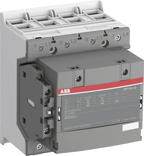 ABB Control AF116-40-11-11 AF116-40-11-11 ABB Control - CONTACTOR 4 POLE 150A 600VAC ABB Control AF116-40-11-11 AF116-40-11-11 ABB Control - CONTACTOR 4 POLE 150A 600VAC