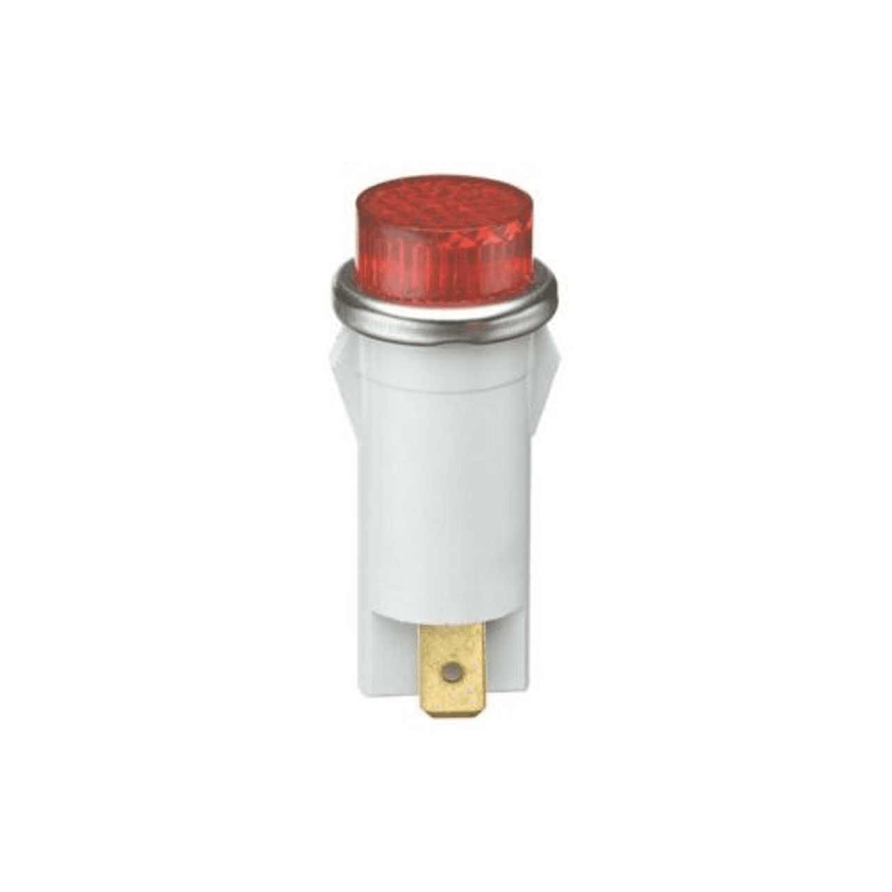 Ideal Industries 776111 1/2", 28 VAC/VDC, 1.2 W Incandescent Lamp, Red, Nylon Body, Stainless Steel Bezel, Raised Transparent Lens, Indicator Light Ideal Industries 776111 1/2", 28 VAC/VDC, 1.2 W Incandescent Lamp, Red, Nylon Body, Stainless Steel Bezel, Raised Transparent Lens, Indicator Light