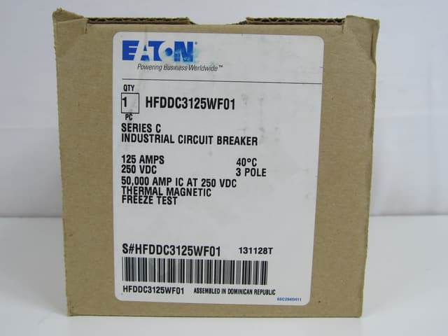 HFDDC3125WF01 Part Image. Manufactured by Eaton.