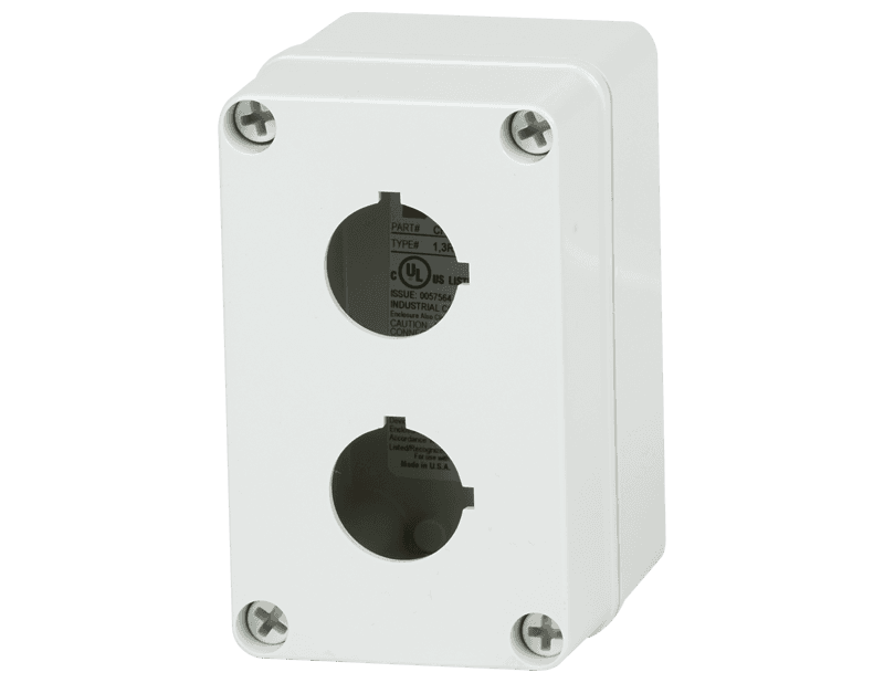 Saginaw Control SCE-2PBPC Polycarbonate PB Enclosure, Height:5.12", Width:3.16", Depth:3.51", RAL 7035 Light Gray Polycarbonate Saginaw Control SCE-2PBPC Polycarbonate PB Enclosure, Height:5.12", Width:3.16", Depth:3.51", RAL 7035 Light Gray Polycarbonate