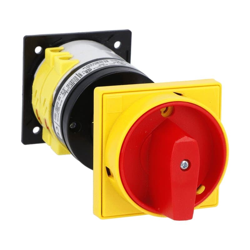 Lovato Electric 7GN4092O98 7GN4092O98 Lovato - Rotary cam switch 7GN series, ON-OFF switch 4 poles 40A, for rear mounting with red/yellow handle padlockable in 0, door coupling and protection covers, front plate 65X65mm Lovato Electric 7GN4092O98 7GN4092O98 Lovato - Rotary cam switch 7GN series, ON-OFF switch 4 poles 40A, for rear mounting with red/yellow handle padlockable in 0, door coupling and protection covers, front plate 65X65mm