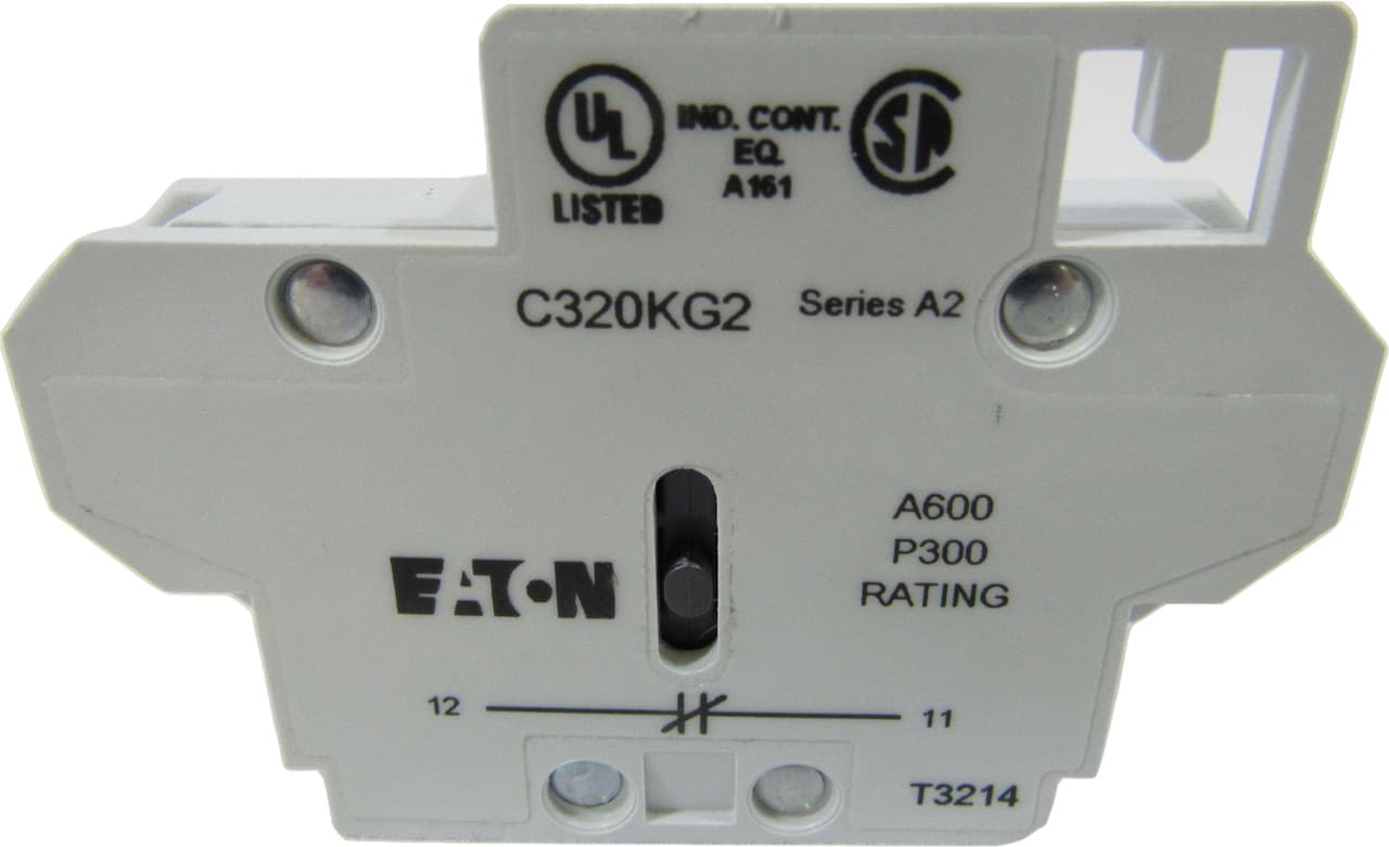 Eaton C320KG2 C320KG2 Eaton - Side Mounted Auxiliary Contact, Pressure plate, 1NC Eaton C320KG2 C320KG2 Eaton - Side Mounted Auxiliary Contact, Pressure plate, 1NC