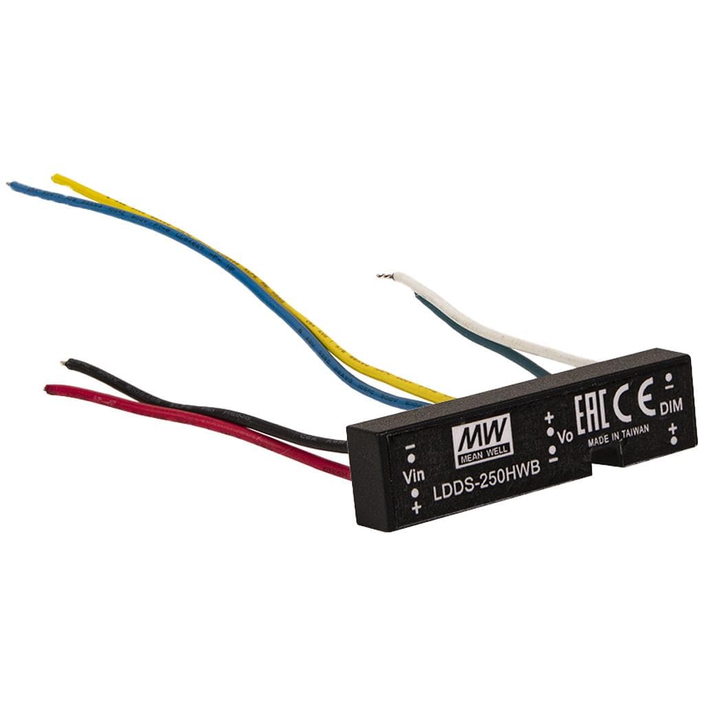 MEAN WELL LDDS-350HWB DC-DC Step down LED driver Constant Current (CC); Wide Input 12-56Vdc; Output 2-45Vdc at 0.35A; Wire style; 3 in 1 dimming MEAN WELL LDDS-350HWB DC-DC Step down LED driver Constant Current (CC); Wide Input 12-56Vdc; Output 2-45Vdc at 0.35A; Wire style; 3 in 1 dimming