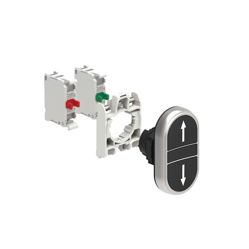 Lovato Electric LPCB7191K20 LPCB7191K20 Lovato - KIT plastic double-touch actuator, spring return, 2 flush pushbuttons, Black Black/‚Üë ‚Üì with mounting adapter and 2 contact elements, 2NO. Screw termination Lovato Electric LPCB7191K20 LPCB7191K20 Lovato - KIT plastic double-touch actuator, spring return, 2 flush pushbuttons, Black Black/‚Üë ‚Üì with mounting adapter and 2 contact elements, 2NO. Screw termination