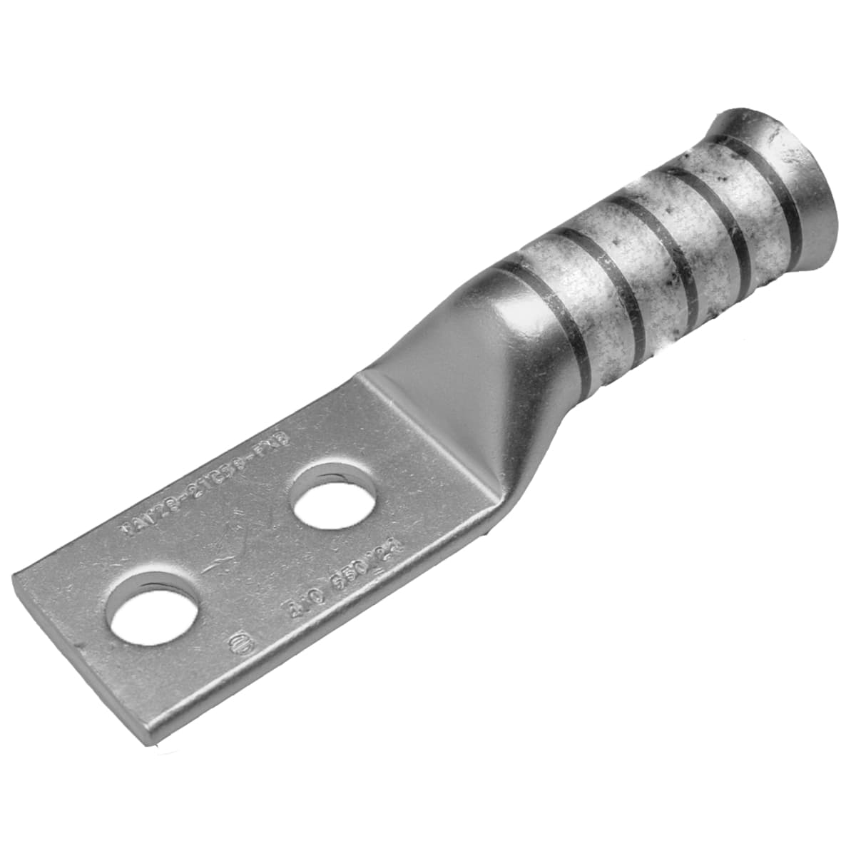 Hubbell YA442NFXB Copper Compression Lug, 2 Hole w/o Inspection Window, 777.7 Flex, 1/2" Stud, 1-3/4" Stud Hole Spacing, Long Barrel, Belled End, Tin Plated. ; Features: UL Listed 90 DEG C, 600 V - 35 KV, 45 DEG And 90 DEG Angles Are Available, Finish: Electro-Tin Plated, Hubbell YA442NFXB Copper Compression Lug, 2 Hole w/o Inspection Window, 777.7 Flex, 1/2" Stud, 1-3/4" Stud Hole Spacing, Long Barrel, Belled End, Tin Plated. ; Features: UL Listed 90 DEG C, 600 V - 35 KV, 45 DEG And 90 DEG Angles Are Available, Finish: Electro-Tin Plated,