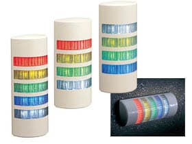 Patlite WEP-402FB-CYGB Continuous or flashing light with audible alarm, wall mount, beige body. white, Amber, Green, Blue, LED Patlite WEP-402FB-CYGB Continuous or flashing light with audible alarm, wall mount, beige body. white, Amber, Green, Blue, LED