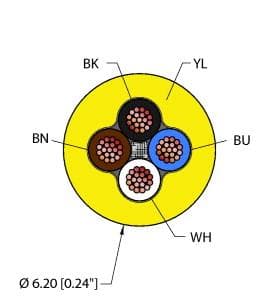 Turck YEL,TPE,4X18,AWM,FL20,CTRACK YEL,TPE,4X18,AWM,FL20,CTRACK Turck - YEL,TPE,4X18,AWM,FL20,CTRACK Flexlife™ Cable, Reelfast™ Bulk Cable Turck YEL,TPE,4X18,AWM,FL20,CTRACK YEL,TPE,4X18,AWM,FL20,CTRACK Turck - YEL,TPE,4X18,AWM,FL20,CTRACK Flexlife™ Cable, Reelfast™ Bulk Cable