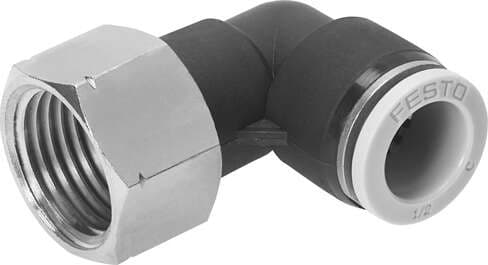 Festo 564667 push-in L-fitting QBLF-1/2-1/2-U 360° orientable, internal thread with external hexagon. Size: Standard, Nominal size: 0,354 ", Type of seal on screw-in stud: coating, Assembly position: Any, Design structure: Push/pull principle Festo 564667 push-in L-fitting QBLF-1/2-1/2-U 360° orientable, internal thread with external hexagon. Size: Standard, Nominal size: 0,354 ", Type of seal on screw-in stud: coating, Assembly position: Any, Design structure: Push/pull principle