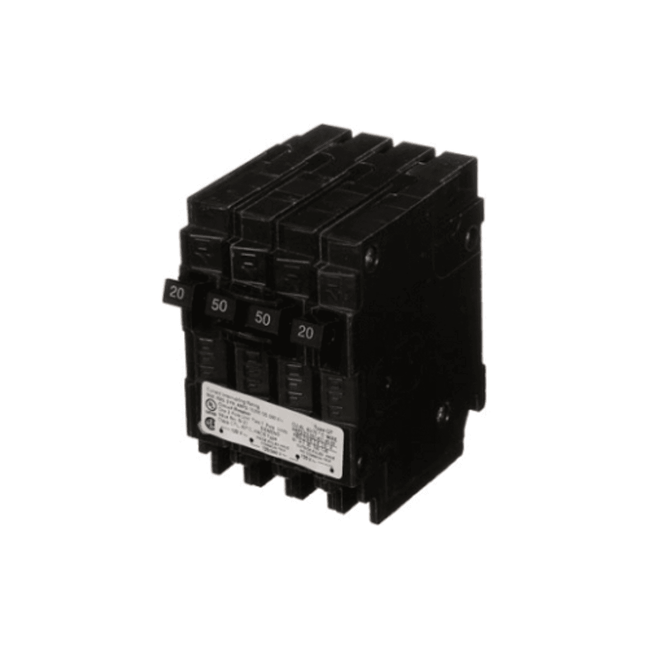 Siemens Q22050CT 120/240 VAC, 20/50 A, 10 kA, (2) 1-Pole/(1) 2-Pole, 8 to 6 AWG Copper/8 to 4 AWG Aluminum, Load Lug Terminal, Plug-In Mount, QT Frame, Triplex, Thermal Magnetic Trip Unit Siemens Q22050CT 120/240 VAC, 20/50 A, 10 kA, (2) 1-Pole/(1) 2-Pole, 8 to 6 AWG Copper/8 to 4 AWG Aluminum, Load Lug Terminal, Plug-In Mount, QT Frame, Triplex, Thermal Magnetic Trip Unit