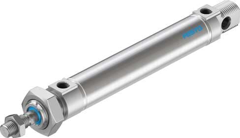Festo 19248 standards-based cylinder DSNU-25-100-PPV-A Based on DIN ISO 6432, for proximity sensing. Various mounting options, with or without additional mounting components. With adjustable end-position cushioning. Stroke: 100 mm, Piston diameter: 25 mm, Piston rod Festo 19248 standards-based cylinder DSNU-25-100-PPV-A Based on DIN ISO 6432, for proximity sensing. Various mounting options, with or without additional mounting components. With adjustable end-position cushioning. Stroke: 100 mm, Piston diameter: 25 mm, Piston rod