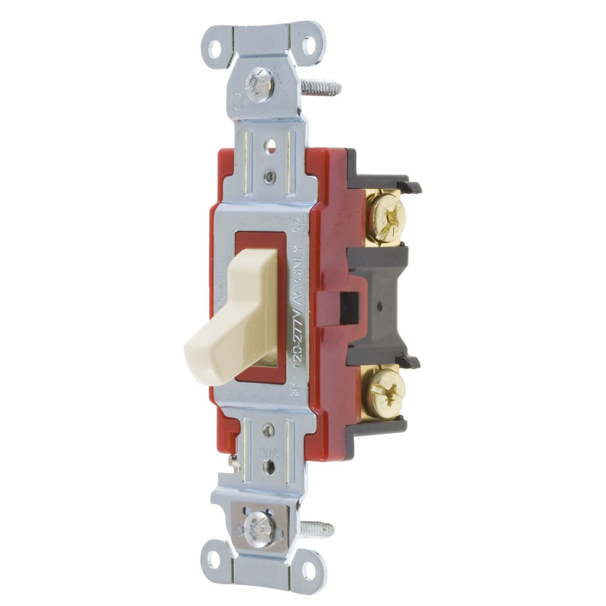 Hubbell 1224LA Switches and Lighting Controls, Hubbell- PRO Series, Toggle Switches, General Purpose AC, Four Way, 20A 120/277V AC, Back and Side Wired Light Almond ; Steel, zinc plated bridge is corrosion resistant ; Color Coded by Amperage makes inspection easy even Hubbell 1224LA Switches and Lighting Controls, Hubbell- PRO Series, Toggle Switches, General Purpose AC, Four Way, 20A 120/277V AC, Back and Side Wired Light Almond ; Steel, zinc plated bridge is corrosion resistant ; Color Coded by Amperage makes inspection easy even