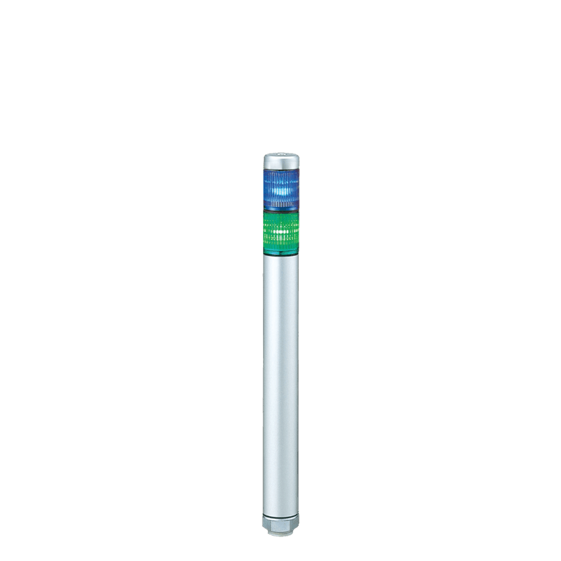 Patlite MP-202-BG 30mm 2-Tier LED Signal Tower, 24V AC/DC, Direct Mount, Silver Body, LED: Blue, Green Patlite MP-202-BG 30mm 2-Tier LED Signal Tower, 24V AC/DC, Direct Mount, Silver Body, LED: Blue, Green