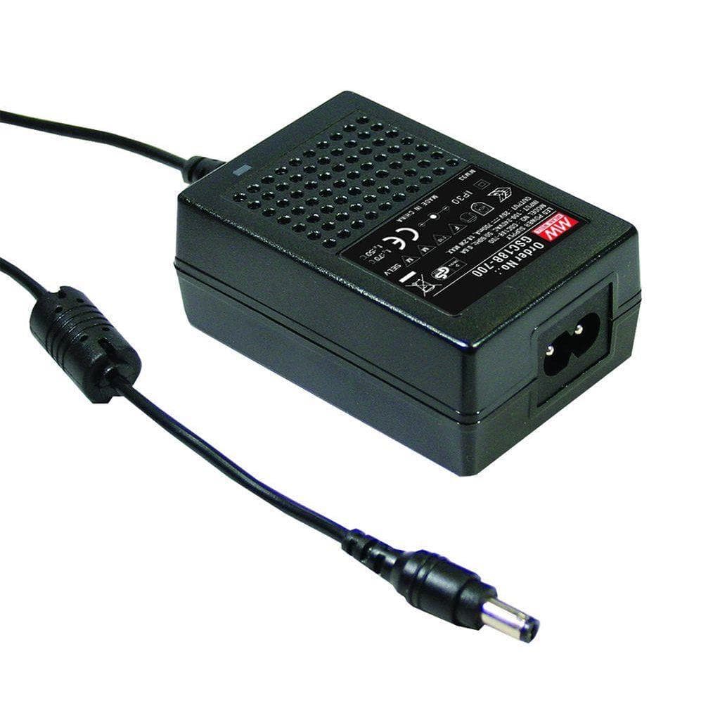 MEAN WELL GSC18B-500 AC-DC Single output desktop LED power supply (CC) with PFC; Output 36Vdc at 0.5A; 2 pole AC IEC320-C8 input connector; GSC18B-500 is succeeded by IDLC-25-500. MEAN WELL GSC18B-500 AC-DC Single output desktop LED power supply (CC) with PFC; Output 36Vdc at 0.5A; 2 pole AC IEC320-C8 input connector; GSC18B-500 is succeeded by IDLC-25-500.
