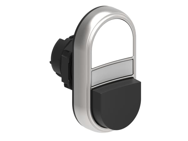 Lovato Electric LPCBL7214 LPCBL7214 Lovato - Double-touch actuator, spring return, white indicator dia: 22mm Platinum series chromed plastic, 1 extended and 1 flush pushbuttons. Both spring return, White - Black Lovato Electric LPCBL7214 LPCBL7214 Lovato - Double-touch actuator, spring return, white indicator dia: 22mm Platinum series chromed plastic, 1 extended and 1 flush pushbuttons. Both spring return, White - Black