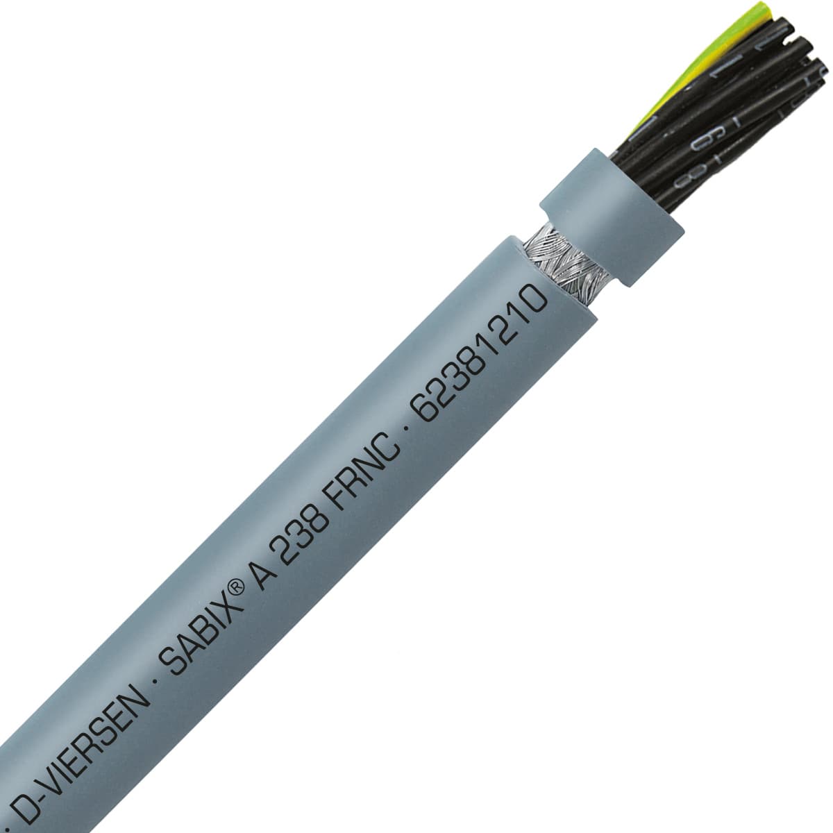 SAB 62381210 SABIX A 238 FRNC - 16 AWG/12c, shielded high temperature flame retardant flexible SABIX control cable, CE, RoHS SAB 62381210 SABIX A 238 FRNC - 16 AWG/12c, shielded high temperature flame retardant flexible SABIX control cable, CE, RoHS