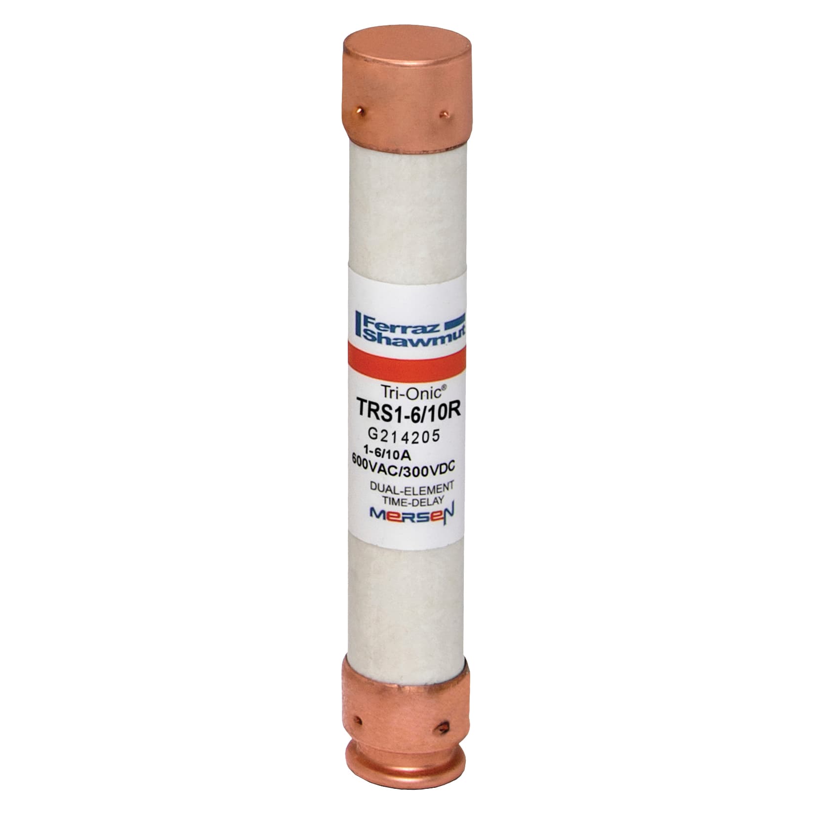 Mersen TRS1-6/10R TRS1-6/10R Mersen - Fuse TRS-R - Class RK5 - Time-Delay 600VAC 600VDC 1.6A Ferrule Tri-Onic® Mersen TRS1-6/10R TRS1-6/10R Mersen - Fuse TRS-R - Class RK5 - Time-Delay 600VAC 600VDC 1.6A Ferrule Tri-Onic®