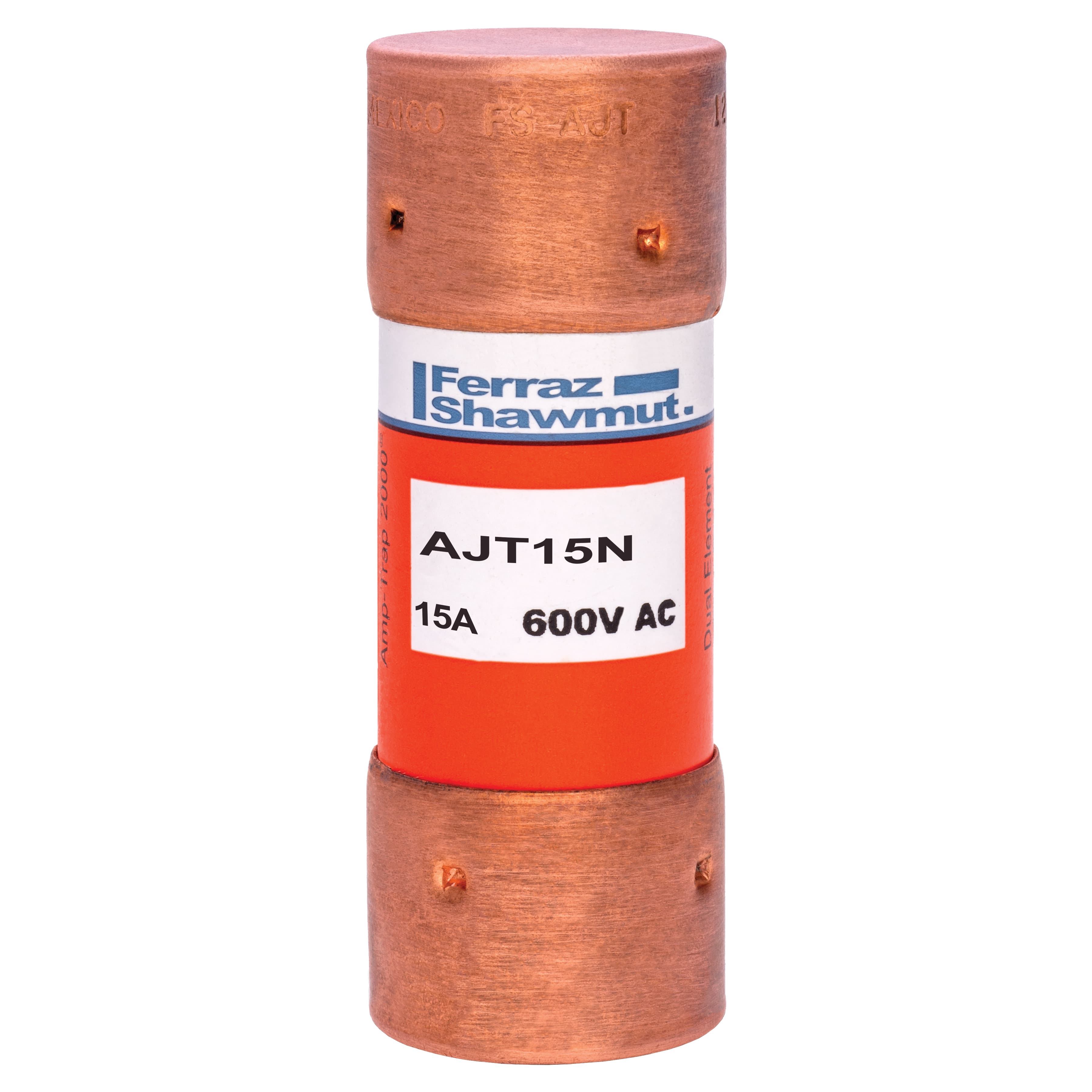 Mersen AJT15N AJT15N Mersen - Fuse AJT - Class J - Time-delay 600VAC 400VDC 15A Ferrule Amp-Trap 2000® Mersen AJT15N AJT15N Mersen - Fuse AJT - Class J - Time-delay 600VAC 400VDC 15A Ferrule Amp-Trap 2000®