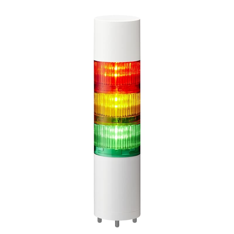 Patlite LR6-302WJBW-RYG 60mm 3-tier Signal Tower, 24V DC, Direct Mount with Cable, Flashing/Buzzer, Off-white Patlite LR6-302WJBW-RYG 60mm 3-tier Signal Tower, 24V DC, Direct Mount with Cable, Flashing/Buzzer, Off-white