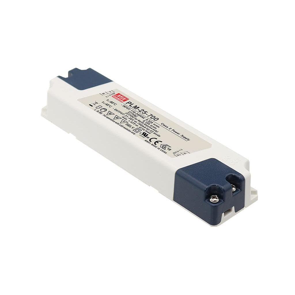 MEAN WELL PLM-25-1050 AC-DC Single output LED driver Constant Current (CC); Output 1.05A at 14-24Vdc; Class II; push terminal block connectors at input and output MEAN WELL PLM-25-1050 AC-DC Single output LED driver Constant Current (CC); Output 1.05A at 14-24Vdc; Class II; push terminal block connectors at input and output