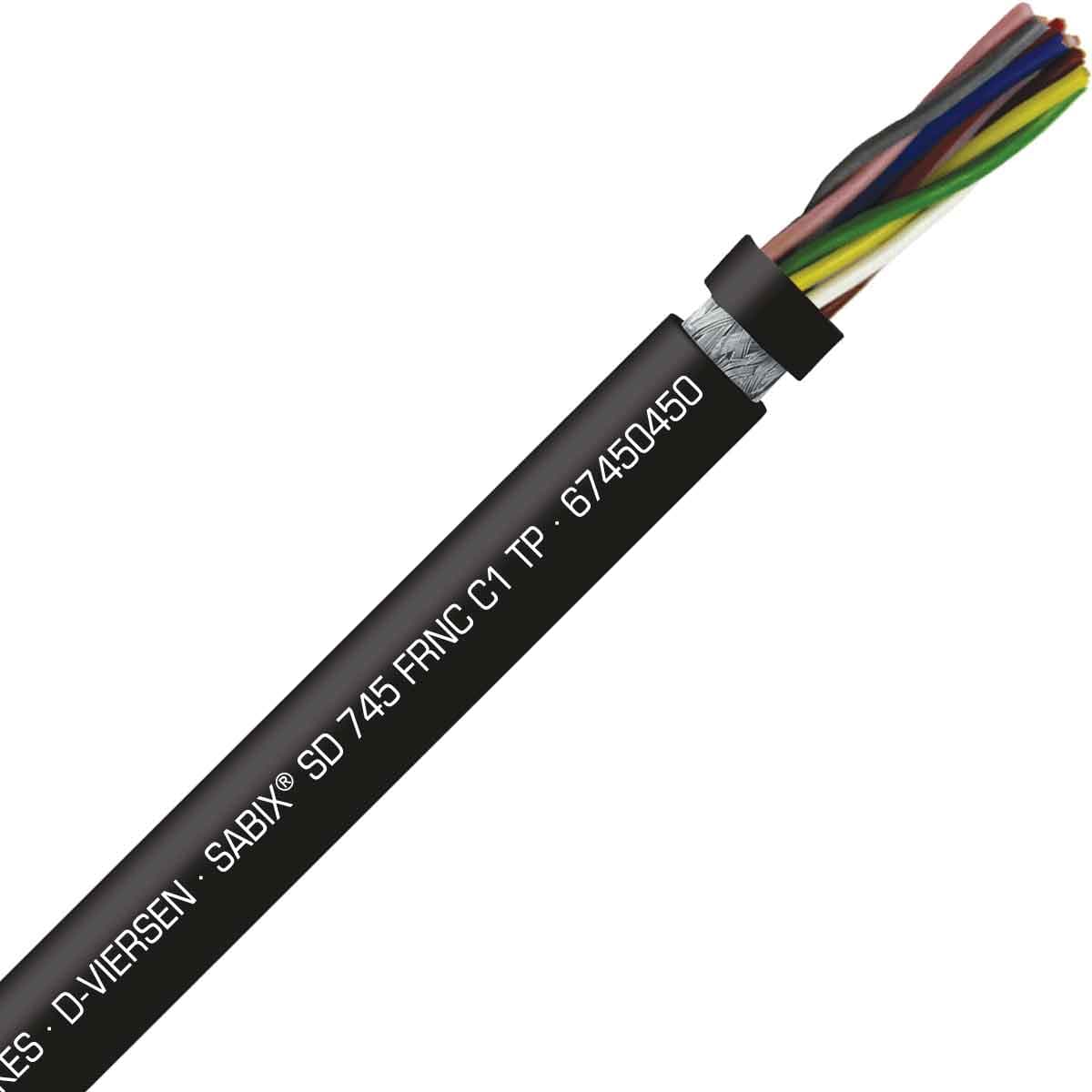 SAB 67450450 SABIX SD 745 C FRNC C1 TP - 22 AWG/4pr, shielded halogen-free flame retardant continuous flex data cable, CE, RoHS SAB 67450450 SABIX SD 745 C FRNC C1 TP - 22 AWG/4pr, shielded halogen-free flame retardant continuous flex data cable, CE, RoHS