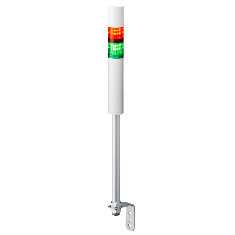 Patlite LR4-2M2LJBW-RG 40mm 2-tier Signal Tower, 100-240V AC, Pole Mount with L Bracket and Cable, Flashing/Buzzer, Off-white body, Red and Green LED Module Patlite LR4-2M2LJBW-RG 40mm 2-tier Signal Tower, 100-240V AC, Pole Mount with L Bracket and Cable, Flashing/Buzzer, Off-white body, Red and Green LED Module