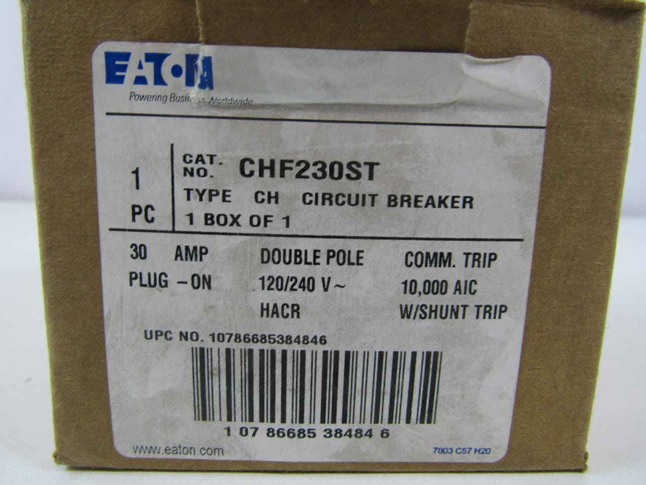 Eaton CHF230ST Eaton CHF230ST Miniature Circuit Breakers (MCBs) CHF 2P 30A 240V 50/60Hz 1Ph Shunt Trip Eaton CHF230ST Eaton CHF230ST Miniature Circuit Breakers (MCBs) CHF 2P 30A 240V 50/60Hz 1Ph Shunt Trip