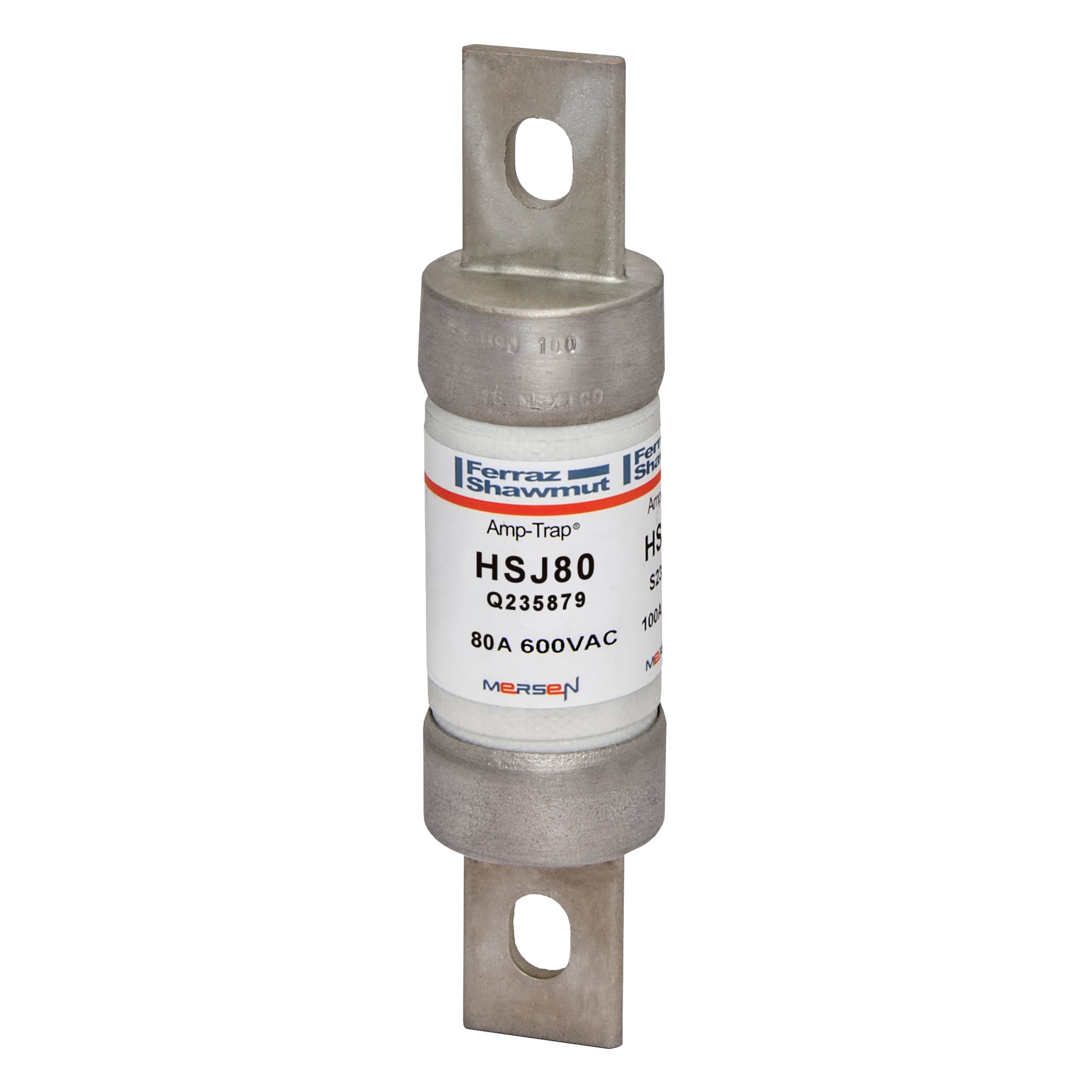 Mersen HSJ80 HSJ80 Mersen - Fuse HSJ - Class J - High-Speed 600VAC 500VDC 80A Blade Amp-Trap® Mersen HSJ80 HSJ80 Mersen - Fuse HSJ - Class J - High-Speed 600VAC 500VDC 80A Blade Amp-Trap®