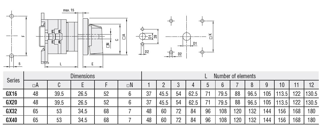 Lovato Electric GX4008O GX4008O Lovato - Rotary cam switch GX series, ON-OFF switch 4 poles 40A, for rear mounting with black handle, front plate 65X65mm Lovato Electric GX4008O GX4008O Lovato - Rotary cam switch GX series, ON-OFF switch 4 poles 40A, for rear mounting with black handle, front plate 65X65mm