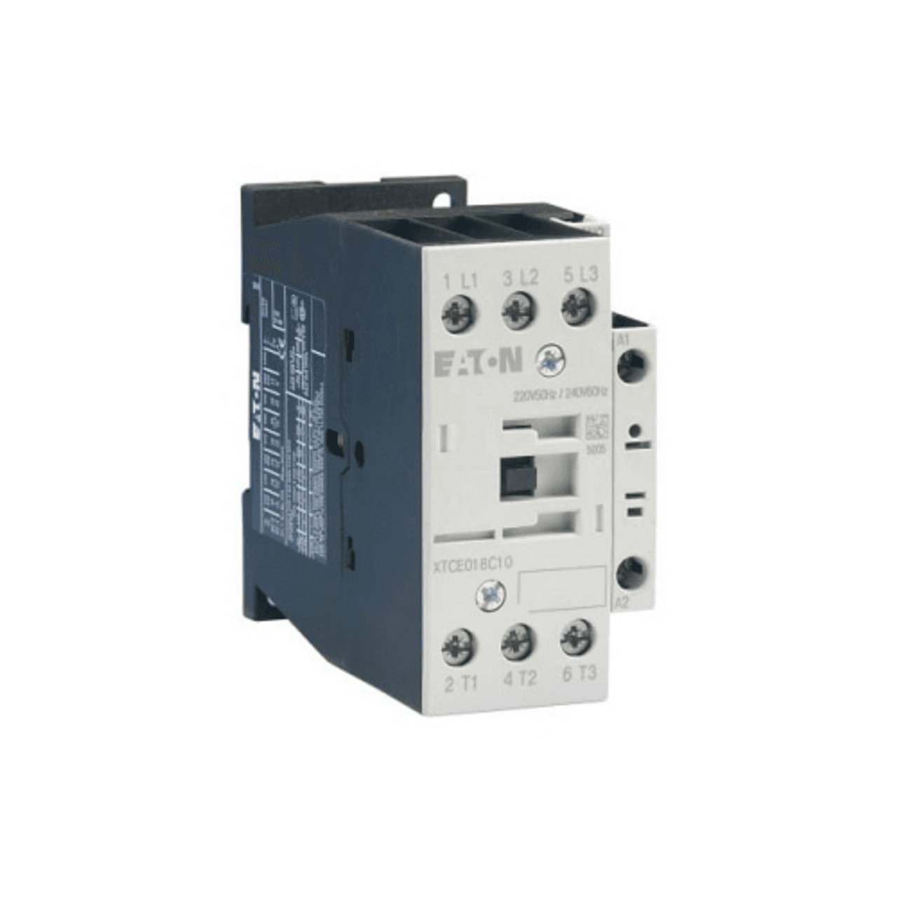 Eaton XTCE018C10A XTCE018C10A Eaton - Eaton XT IEC contactor, 18A, 110 Vac 50 Hz, 120 Vac 60 Hz, 1NO, 18A, Frame C, 45 mm, 50-60 Hz, 2, 2, 3/ 5, 5, 10, 15 hp (1/3PH @115, 200, 230/200, 230, 460, 575 V), Three-pole, Screw terminals, Full voltage non-reversing contactor Eaton XTCE018C10A XTCE018C10A Eaton - Eaton XT IEC contactor, 18A, 110 Vac 50 Hz, 120 Vac 60 Hz, 1NO, 18A, Frame C, 45 mm, 50-60 Hz, 2, 2, 3/ 5, 5, 10, 15 hp (1/3PH @115, 200, 230/200, 230, 460, 575 V), Three-pole, Screw terminals, Full voltage non-reversing contactor