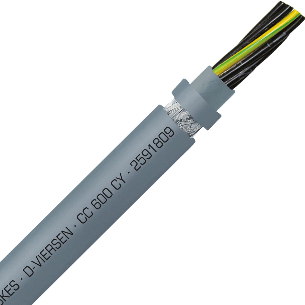 SAB 2591809 CC 600 CY - 18 AWG/9c, shielded oil resistant PVC flexible control cable, 600V, UL, CSA, VDE, CE, RoHS SAB 2591809 CC 600 CY - 18 AWG/9c, shielded oil resistant PVC flexible control cable, 600V, UL, CSA, VDE, CE, RoHS