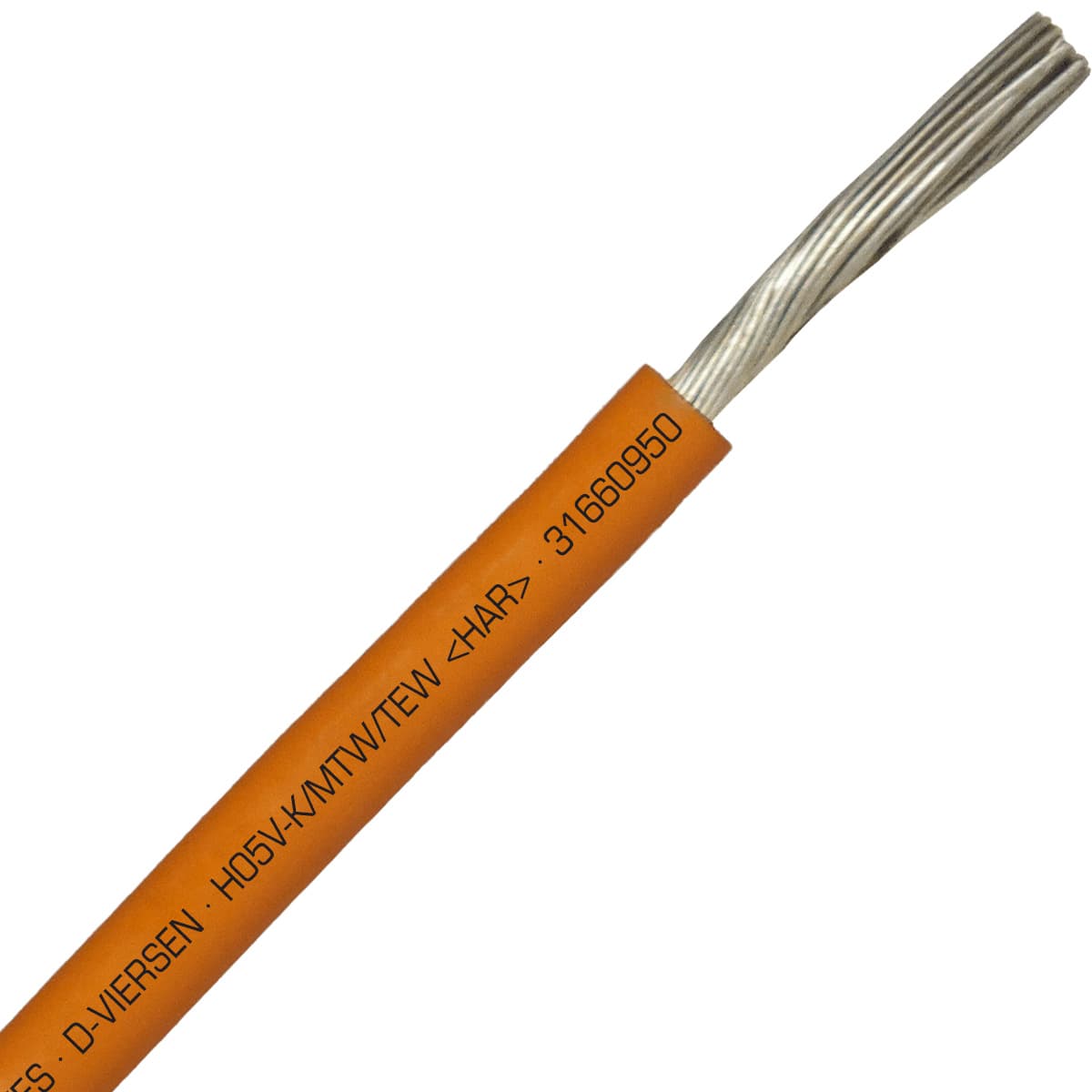 SAB 31660950 H05V-K/MTW/TEW- (HAR/UL/CSA/CE) - 20 AWG hook-up wire, Orange SAB 31660950 H05V-K/MTW/TEW- (HAR/UL/CSA/CE) - 20 AWG hook-up wire, Orange