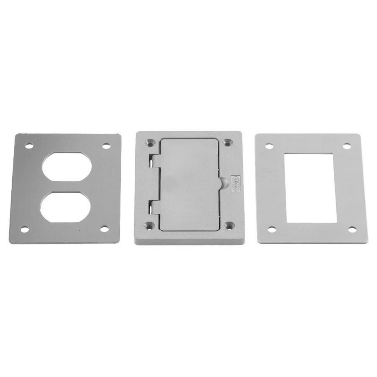 Hubbell PFBR826GYA Concrete Floorboxes, Flush, Rectangular PVC Box Series, 1-Gang Non-Metallic Cover, Includes Duplex and Style Line® Decorator Inserts, Gray ; Durable cast aluminum construction available ; Provides consistent look and maximum functionality ; Locking studs Hubbell PFBR826GYA Concrete Floorboxes, Flush, Rectangular PVC Box Series, 1-Gang Non-Metallic Cover, Includes Duplex and Style Line® Decorator Inserts, Gray ; Durable cast aluminum construction available ; Provides consistent look and maximum functionality ; Locking studs