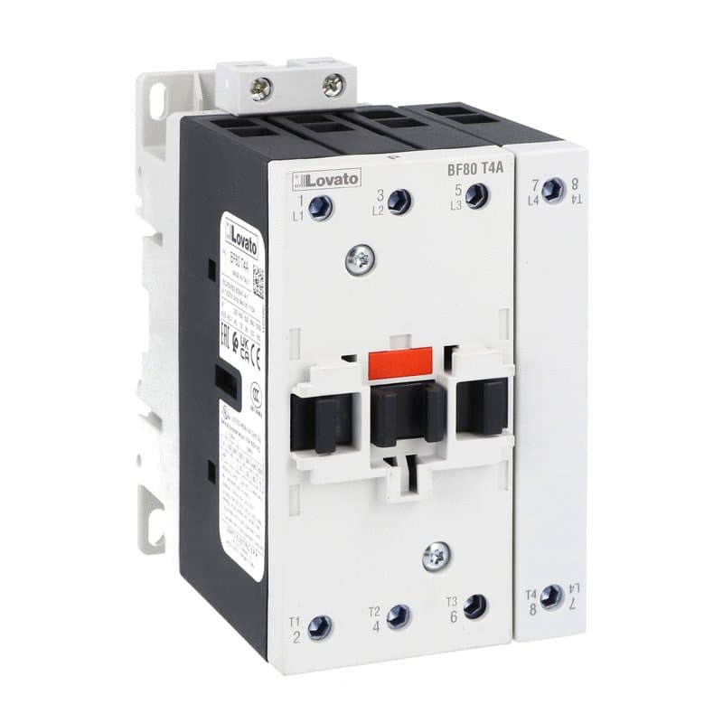 Lovato Electric BF80T4E230 BF80T4E230 Lovato - Four-pole contactor, IEC operating current Ith (AC1) = 115A, AC/DC coil, 230VAC/DC Lovato Electric BF80T4E230 BF80T4E230 Lovato - Four-pole contactor, IEC operating current Ith (AC1) = 115A, AC/DC coil, 230VAC/DC