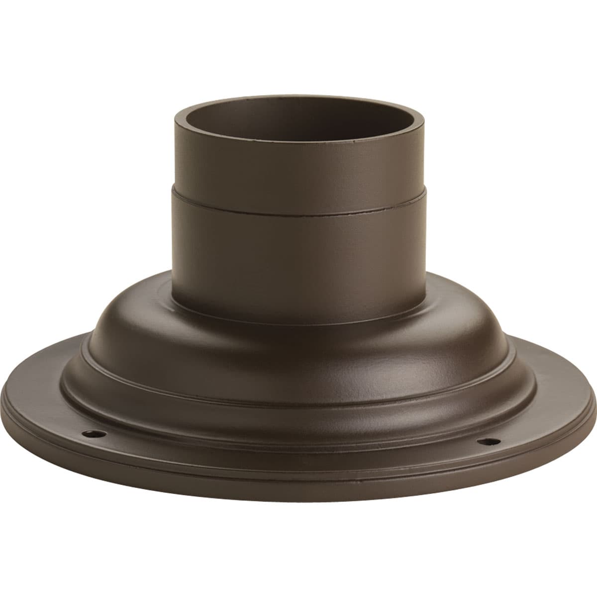 Hubbell P8726-20 Pedestal Mount Adapter. ; Antique Bronze finish. ; Pedestal or on top of wall mount. ; Accepts any single lantern which fits 3" post. ; #12 mounting screws provided. Hubbell P8726-20 Pedestal Mount Adapter. ; Antique Bronze finish. ; Pedestal or on top of wall mount. ; Accepts any single lantern which fits 3" post. ; #12 mounting screws provided.