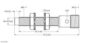 NI3-EG08-AP6X-H1341 Part Image. Manufactured by Turck.