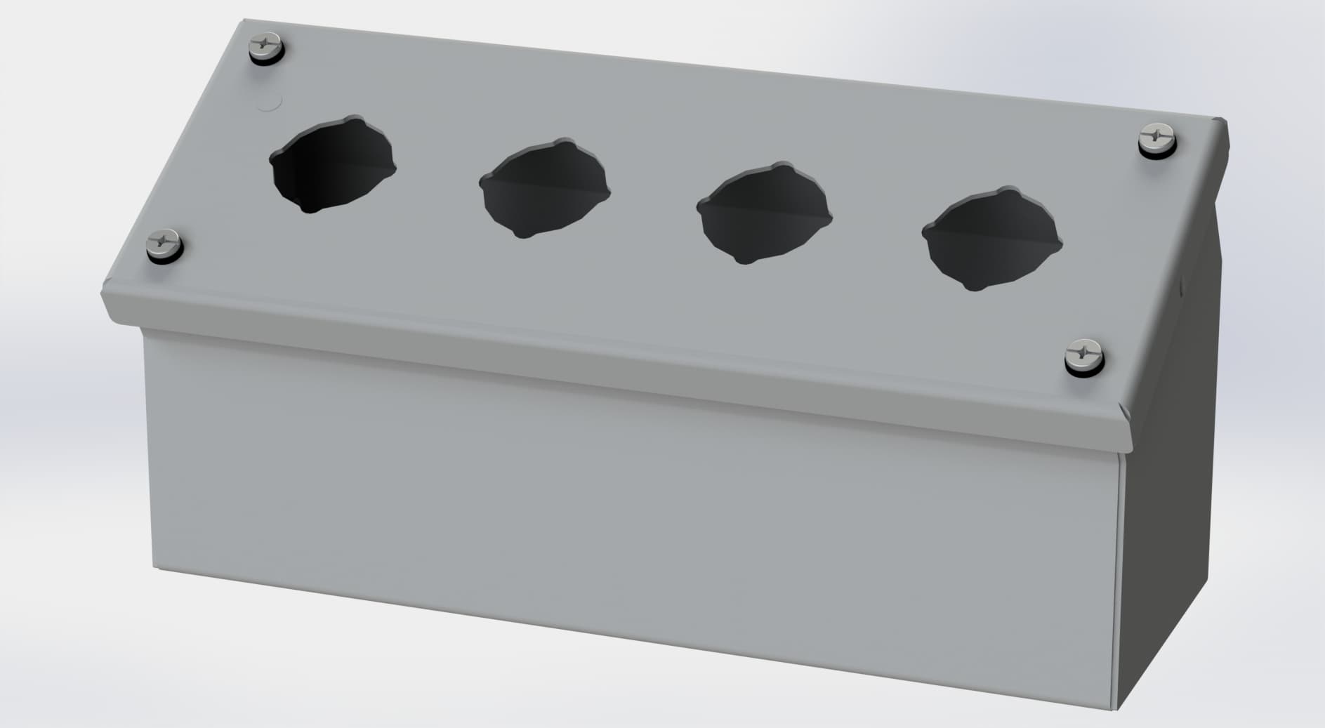 Saginaw Control SCE-4PBA PBA Enclosure, Height:3.50", Width:10.00", Depth:4.87", ANSI-61 gray powder coating inside and out. Saginaw Control SCE-4PBA PBA Enclosure, Height:3.50", Width:10.00", Depth:4.87", ANSI-61 gray powder coating inside and out.