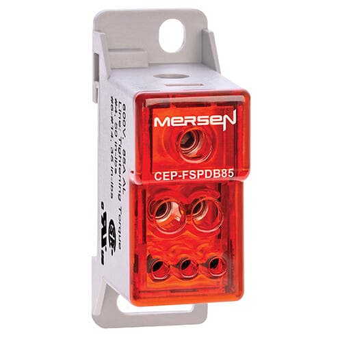 Mersen CEP-FSPDB85 CEP-FSPDB85 Mersen Compact PDB 600V 65A - 85A Tin-plated Aluminum 1-Pole 1 - 2 + 3 openings; #4 -#14 --- #6-#14 + #8-#16 Mersen CEP-FSPDB85 CEP-FSPDB85 Mersen Compact PDB 600V 65A - 85A Tin-plated Aluminum 1-Pole 1 - 2 + 3 openings; #4 -#14 --- #6-#14 + #8-#16