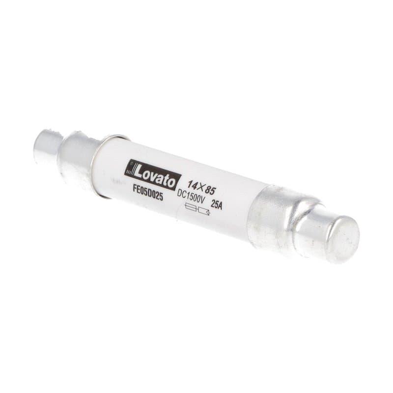 Lovato Electric FE05D025 FE05D025 Lovato - Fuse for photovoltaic applications, for 14X85mm fuses. 10kA breaking capacity at 1500VDC, 25A Lovato Electric FE05D025 FE05D025 Lovato - Fuse for photovoltaic applications, for 14X85mm fuses. 10kA breaking capacity at 1500VDC, 25A
