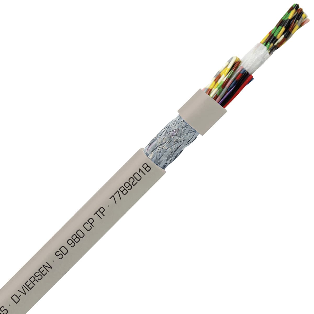 SAB 77892018 SD 980 CP TP - 20 AWG/18pr, shielded halogen-free continuous flex heavy duty PUR data cable, UL, CSA, CE, RoHS SAB 77892018 SD 980 CP TP - 20 AWG/18pr, shielded halogen-free continuous flex heavy duty PUR data cable, UL, CSA, CE, RoHS