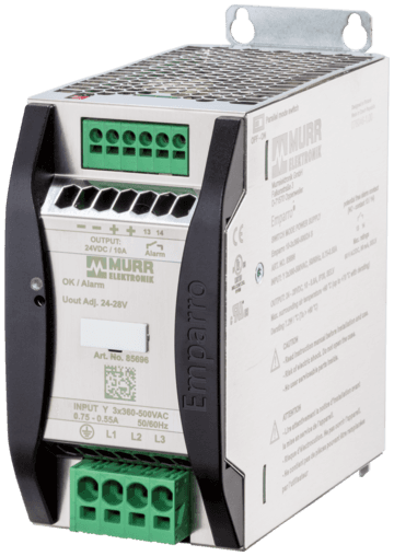 Murr Elektronik 85696 85696 Murrelektronik - Emparro Schaltnetzteil 3-phase, IN: 360 - 500VAC OUT: 24-28V/10ADC, Screw mounting Murr Elektronik 85696 85696 Murrelektronik - Emparro Schaltnetzteil 3-phase, IN: 360 - 500VAC OUT: 24-28V/10ADC, Screw mounting
