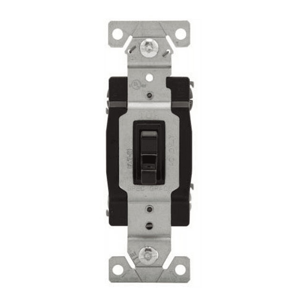 Eaton 1242-7BK-BOX 120/277 VAC, 15 A, 4-Way, Black, Thermoplastic/Nylon Toggle, Polycarbonate Housing, Push/Side Wiring Eaton 1242-7BK-BOX 120/277 VAC, 15 A, 4-Way, Black, Thermoplastic/Nylon Toggle, Polycarbonate Housing, Push/Side Wiring