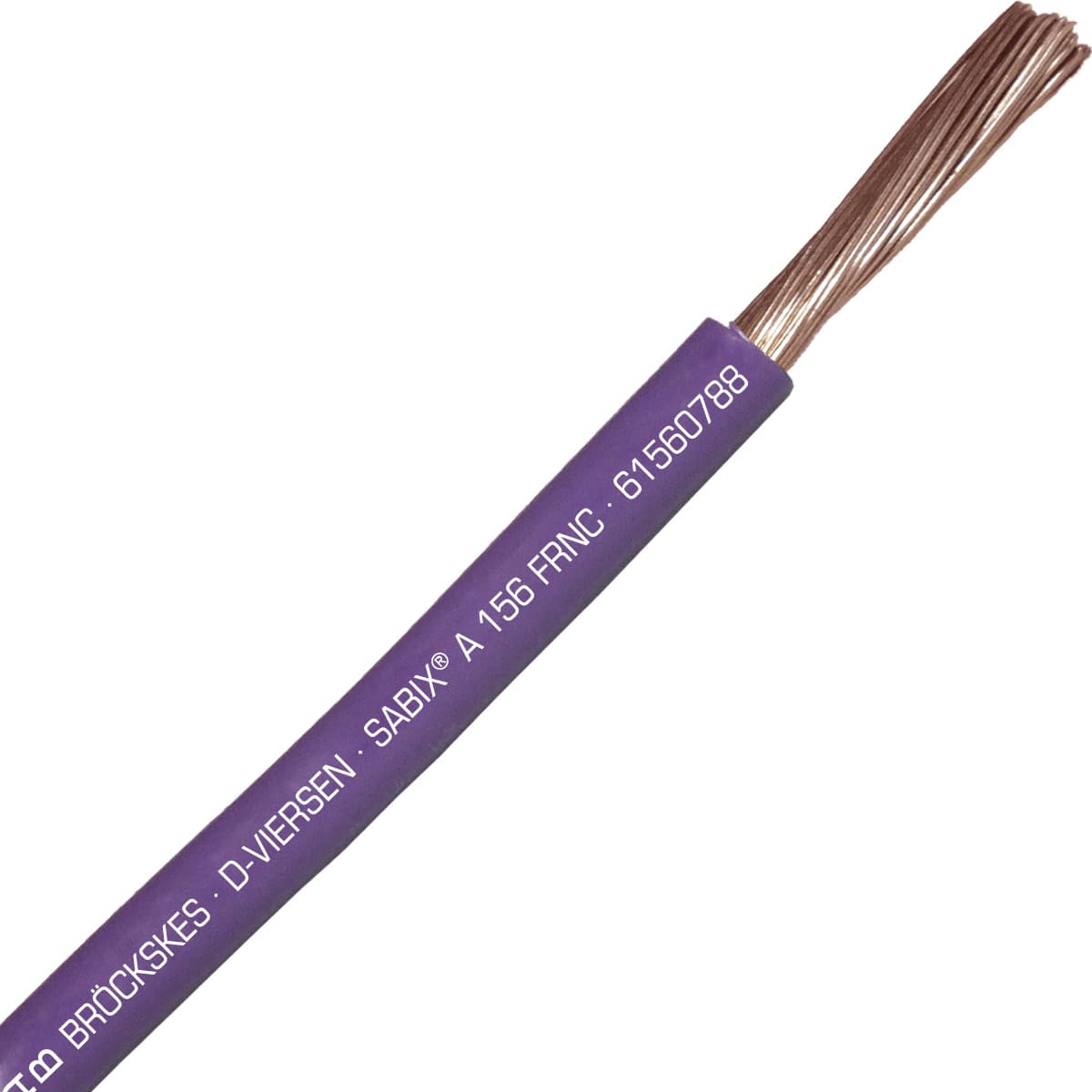SAB 61560788 SABIX A 156 FRNC - 6 AWG/1c, flame retardant halogen-free 750V violet hook-up wire, CE, RoHS SAB 61560788 SABIX A 156 FRNC - 6 AWG/1c, flame retardant halogen-free 750V violet hook-up wire, CE, RoHS