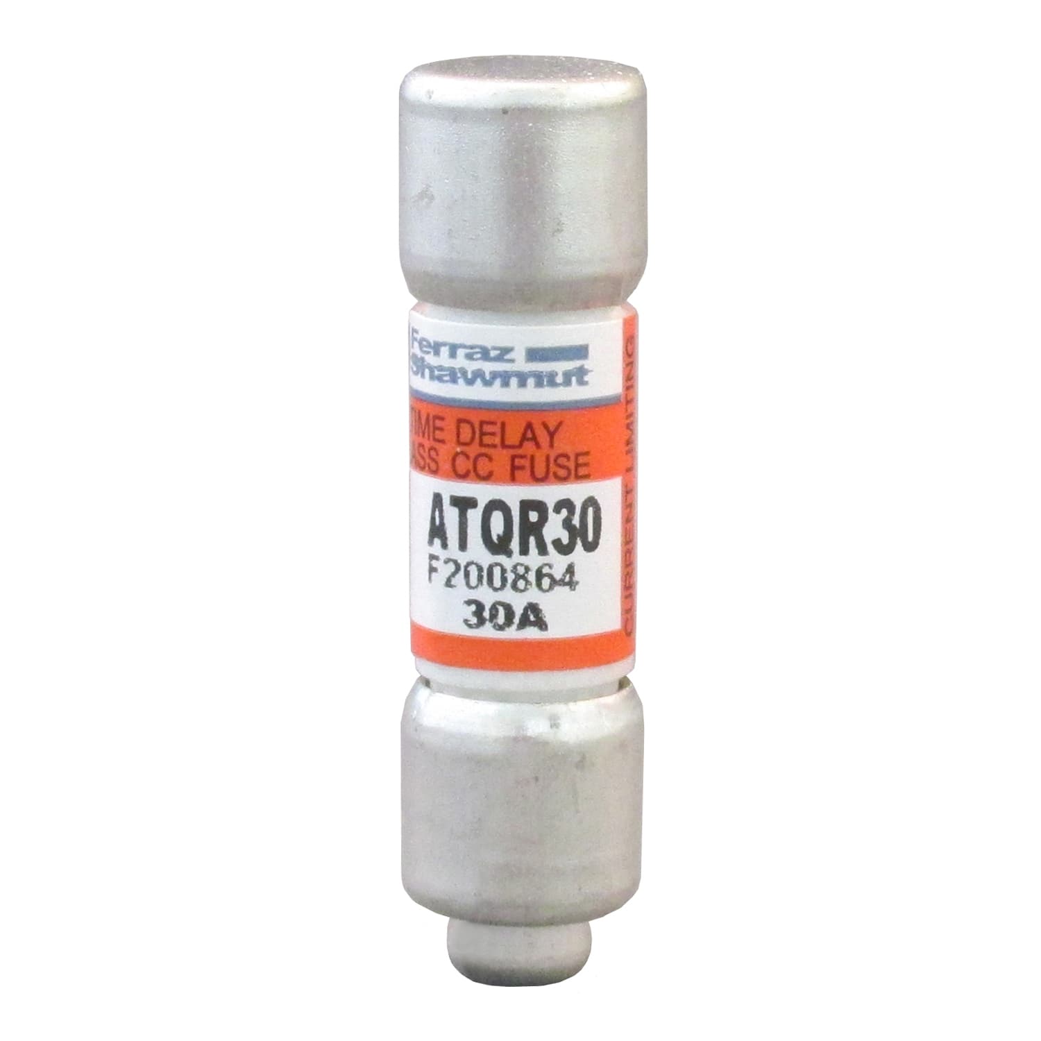 Mersen ATQR30 ATQR30 Mersen - Fuse ATQR - Class CC - Time-Delay 600VAC 300VDC 30A Ferrule Amp-Trap 2000® Mersen ATQR30 ATQR30 Mersen - Fuse ATQR - Class CC - Time-Delay 600VAC 300VDC 30A Ferrule Amp-Trap 2000®